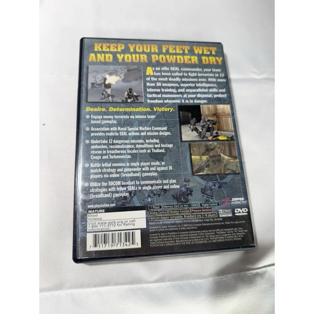 SOCOM:‎ U.S. Navy SEALs (Sony PlayStation 2, 2002) Used Complete ps2 ps